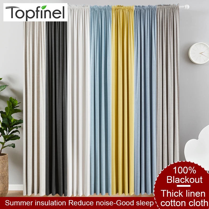 Topfinel Linen 100% Blackout Curtains for Living Room curtains for bedroom Heat insulation Sound insulation Solid Color Drapes
Topfinel Linen 100% Blackout Curtains for Living Room curtains for bedroom Heat insulation Sound insulation Solid Color Drapes