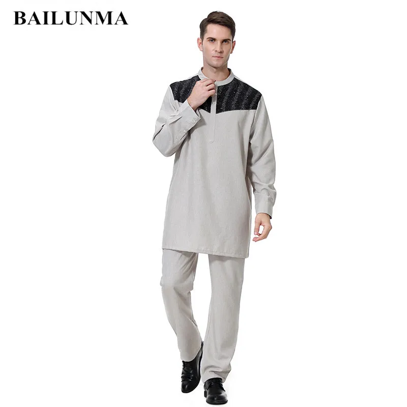 Fashion islam men Muslim Sets muslim clothing for men islamic clothes top trousers muslimah set plus size long pants
Fashion islam men Muslim Sets muslim clothing for men islamic clothes top trousers muslimah set plus size long pants