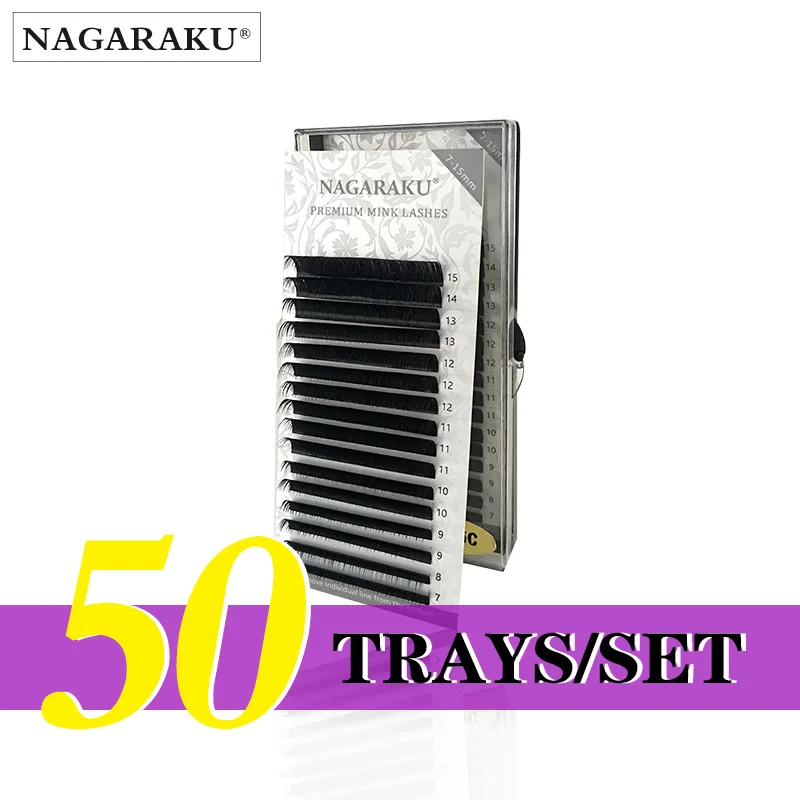 NAGARAKU 50 Trays/set J B C D Curl Length 7-15mm Mixed In One Tray Eyelash Extensions Individual Faux Mink Eyelash Lashes
NAGARAKU 50 Trays/set J B C D Curl Length 7-15mm Mixed In One Tray Eyelash Extensions Individual Faux Mink Eyelash Lashes