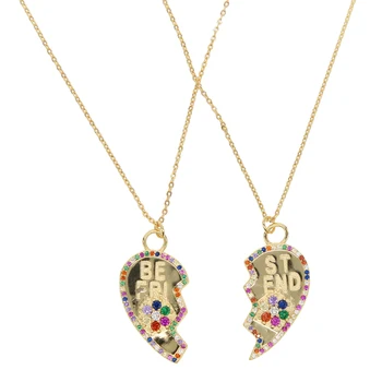 CHEAPEST heart necklace for girls women micro paved rainbow mini cz gold filled double necklace lover couple jewelry top quality
CHEAPEST heart necklace for girls women micro paved rainbow mini cz gold filled double necklace lover couple jewelry top quality