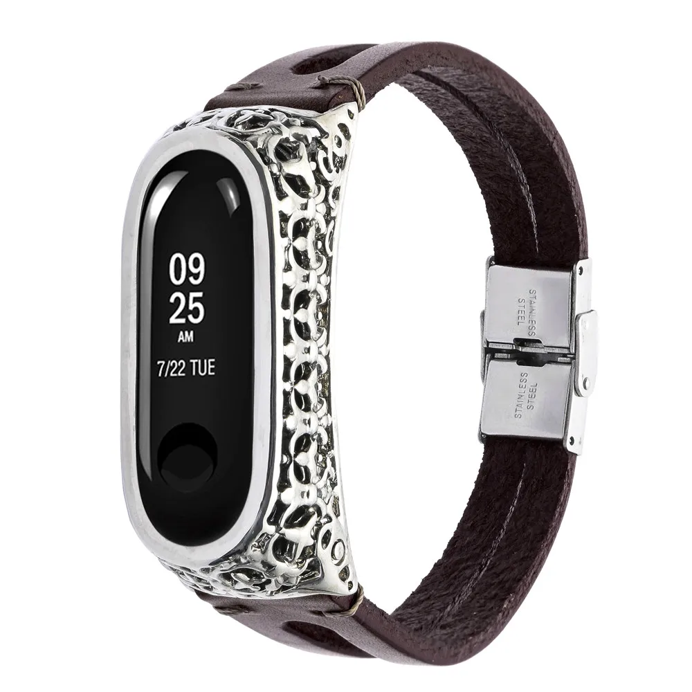 Smart watch Smartwatch Bracelet Replacement Leather Wristband Band Strap+ Metal Case For Xiaomi Mi Band 3 Straps
Smart watch Smartwatch Bracelet Replacement Leather Wristband Band Strap+ Metal Case For Xiaomi Mi Band 3 Straps