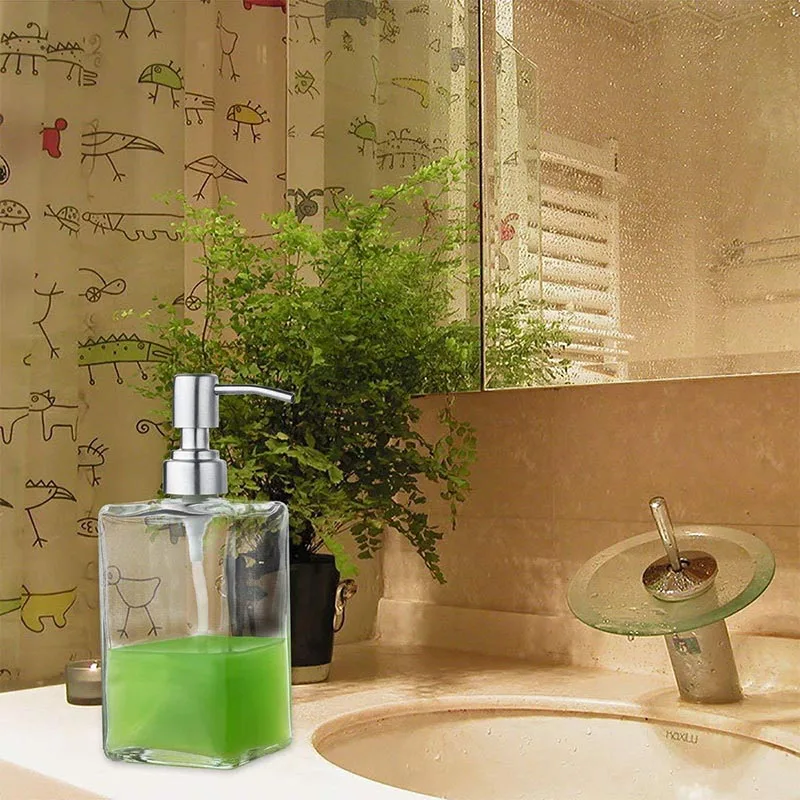 HOT Glass Shampoo Dispenser Stainless Steel Pump Liquid Soap Essential Oils Lotions Bottle TI99
HOT Glass Shampoo Dispenser Stainless Steel Pump Liquid Soap Essential Oils Lotions Bottle TI99