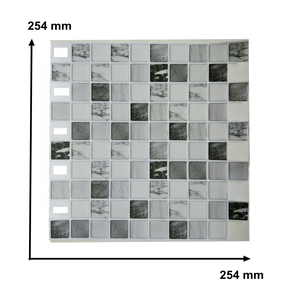 Vividtiles Self Glue Marble Kitchen Backsplash Decor Square 3D Peel and Stick Wall Tiles - 1 Sheet
Vividtiles Self Glue Marble Kitchen Backsplash Decor Square 3D Peel and Stick Wall Tiles - 1 Sheet