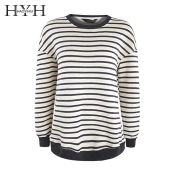 HYH Haoyihui 2019 Lazy Wind Round Neck Stripe Sleeve Fleece Female Thin Section Long Sleeve Korean Version Loose Top
HYH Haoyihui 2019 Lazy Wind Round Neck Stripe Sleeve Fleece Female Thin Section Long Sleeve Korean Version Loose Top