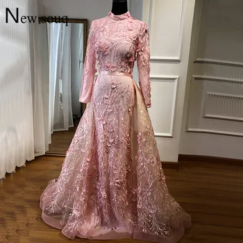 Pink Muslim Evening Dresses Two Pieces Style Arabic Dubai High Neck Formal Gowns Wedding Party Gown 2019 Mermaid Robe De Soiree
Pink Muslim Evening Dresses Two Pieces Style Arabic Dubai High Neck Formal Gowns Wedding Party Gown 2019 Mermaid Robe De Soiree