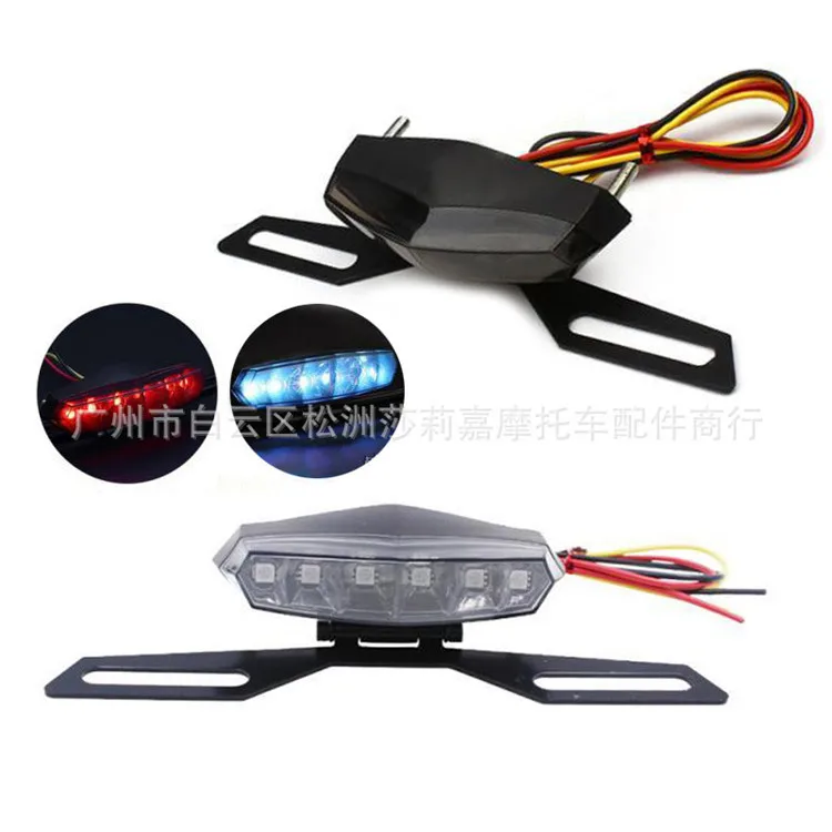 unviersal accessories motorbike rear indicator flashing part moto brake light with license plate bracket motorcycle tail light
unviersal accessories motorbike rear indicator flashing part moto brake light with license plate bracket motorcycle tail light