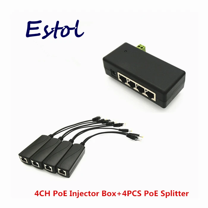 New 4 Port PoE Power Splitter centralized power supply box surveillance Camera device 16-48V to 12V 5V 9V Power over ethernet
New 4 Port PoE Power Splitter centralized power supply box surveillance Camera device 16-48V to 12V 5V 9V Power over ethernet