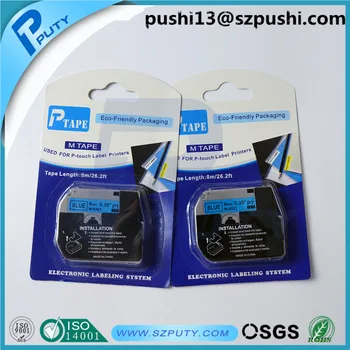 9mm*8m black on blue M cassette tape M-K521 compatible for P-touch thermal, TD and QL label printers
9mm*8m black on blue M cassette tape M-K521 compatible for P-touch thermal, TD and QL label printers