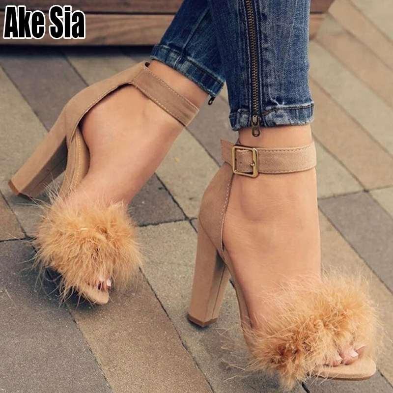 Ake Sia Stylish Women Feminine Lady Casual Belt Buckle Hairy Open Toe High Chunky Heels Hollow Out Gladiator Sandals Shoes A389
Ake Sia Stylish Women Feminine Lady Casual Belt Buckle Hairy Open Toe High Chunky Heels Hollow Out Gladiator Sandals Shoes A389
