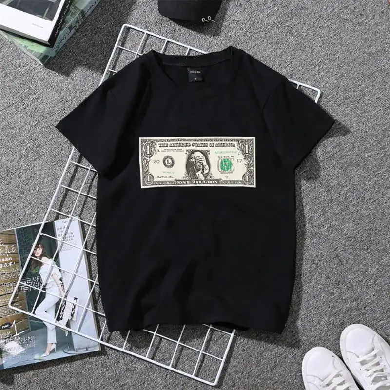 Funny Dollar Eye-catching Printed Couple Women Men Tshirt Summer O-neck Female Tee Top Casual Short-Sleeved Woman Clothing
Funny Dollar Eye-catching Printed Couple Women Men Tshirt Summer O-neck Female Tee Top Casual Short-Sleeved Woman Clothing
