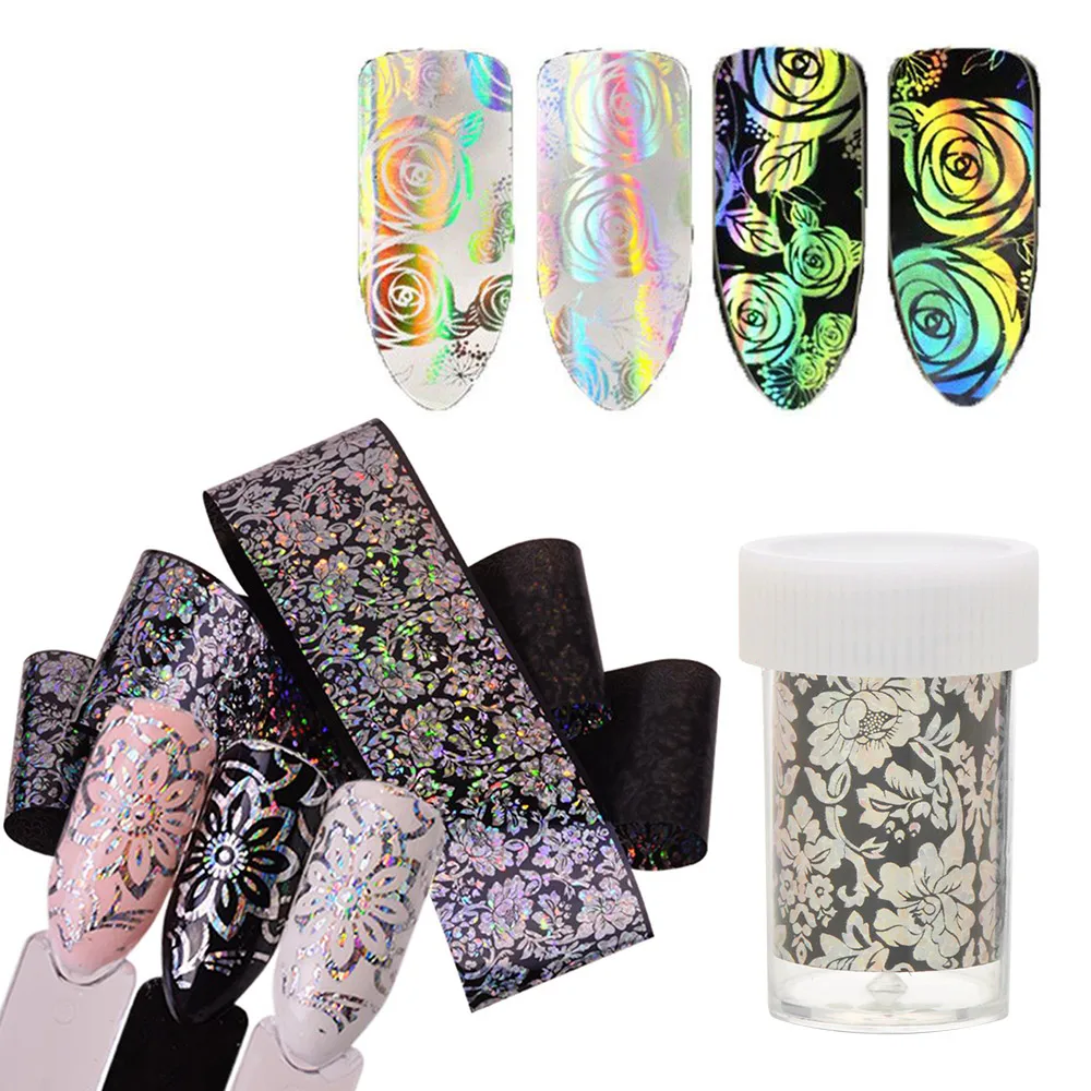 1 Roll Colorful Paper Holographic Laser Nail Foils Rose Stripe Flower DIY Laser Glitter Nail Adhesive Sticker Transfer Paper
1 Roll Colorful Paper Holographic Laser Nail Foils Rose Stripe Flower DIY Laser Glitter Nail Adhesive Sticker Transfer Paper