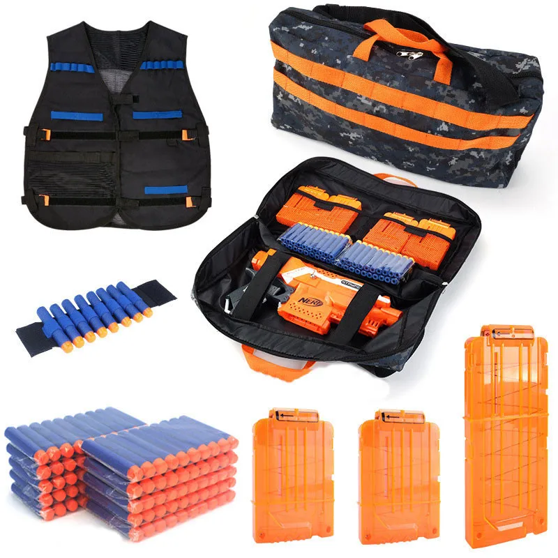 Kids Soft Bullet Tactical part Kit For Nerf Toy Gun With 100 Refill Bullets + Bullet Reload Clips +Gasses Wristband Storage Bag
Kids Soft Bullet Tactical part Kit For Nerf Toy Gun With 100 Refill Bullets + Bullet Reload Clips +Gasses Wristband Storage Bag