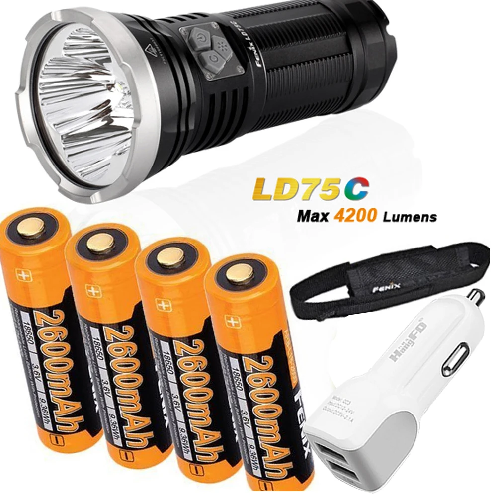 Fenix LD75C 4200 Lumens White Green Red Blue multi-color Rechargeable LED Flashlight + 4X Fenix 2600mAh Batteries,car charge
Fenix LD75C 4200 Lumens White Green Red Blue multi-color Rechargeable LED Flashlight + 4X Fenix 2600mAh Batteries,car charge