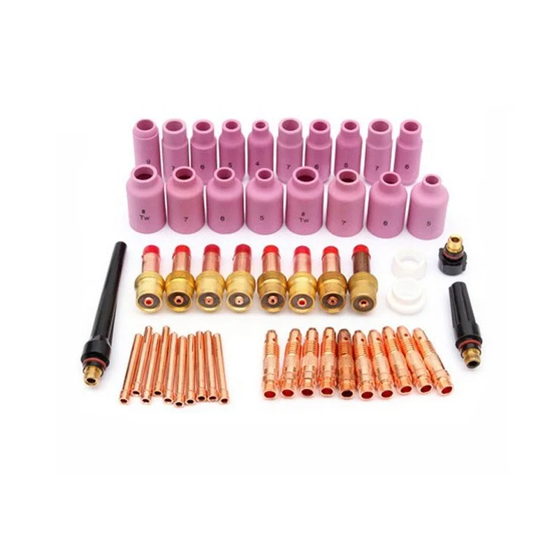 51PCS TIG Welding Torch Kit Consumables Accessories Argon Arc Welding Parts Kit Gas Lens Kit for Tig WP-17/WP-18/WP-26
51PCS TIG Welding Torch Kit Consumables Accessories Argon Arc Welding Parts Kit Gas Lens Kit for Tig WP-17/WP-18/WP-26