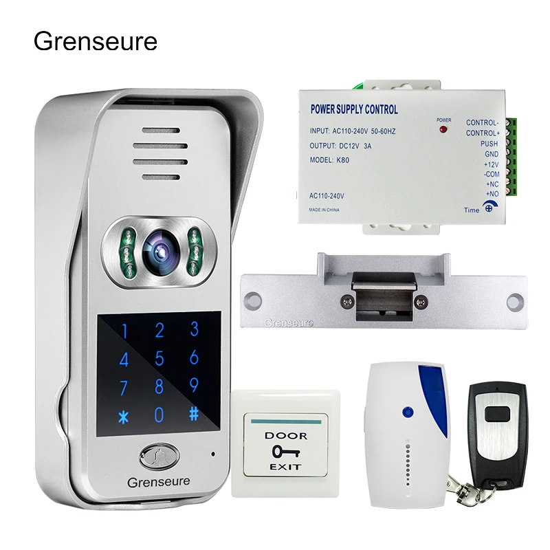 Free Shipping New Waterproof Code / Keypad Wireless Wifi 720P Doorbell Video Intercom for Android IOS Strike Door lock + 8G TF
Free Shipping New Waterproof Code / Keypad Wireless Wifi 720P Doorbell Video Intercom for Android IOS Strike Door lock + 8G TF