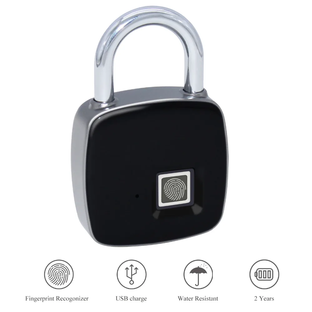 Aimitek P3 Smart Fingerprint Lock Keyless Biometric Security Padlock Waterproof Touch Lock USB Charging Door Luggage Case Lock
Aimitek P3 Smart Fingerprint Lock Keyless Biometric Security Padlock Waterproof Touch Lock USB Charging Door Luggage Case Lock