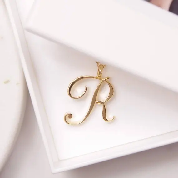 Friend Family Letter R Necklace Silver Gold rose gold 26 Letters Initial Alphabet Women Collier necklace jewelry | Украшения и