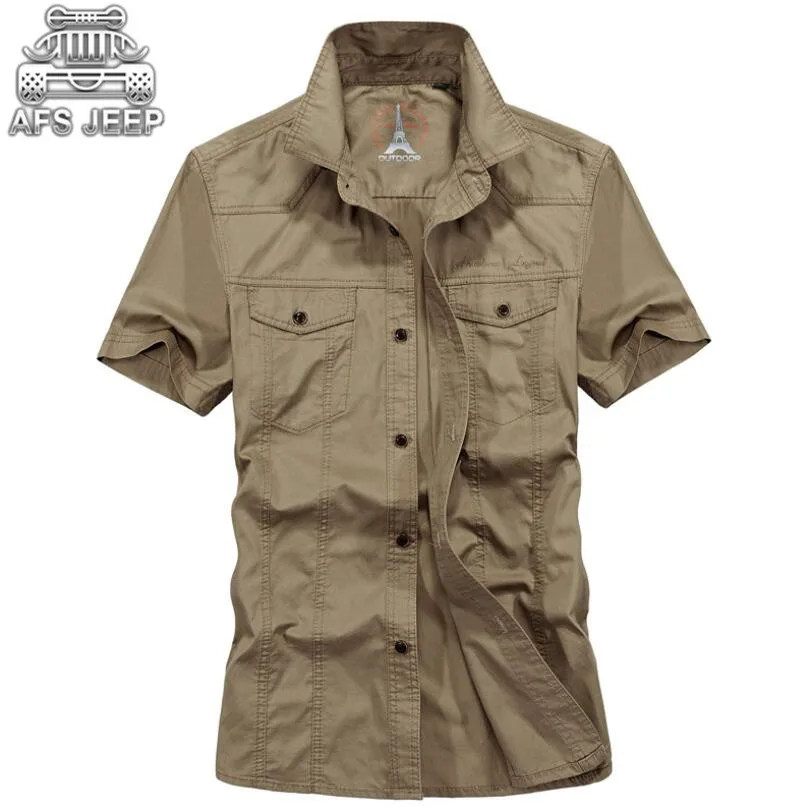 AFS JEEP Men Shirts Denim Dense Lining Welded Neatly Stick Out Military Army Cargo Casual Short Sleeve 100% Cotton Plus Size
AFS JEEP Men Shirts Denim Dense Lining Welded Neatly Stick Out Military Army Cargo Casual Short Sleeve 100% Cotton Plus Size