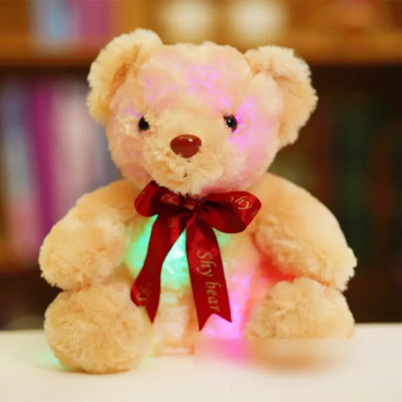Mini Luminous Bear Juguetes 25cm Soft Plush Peluches LED Glow Stuffed Animal Pillow Doll Kids Toys for girls
Mini Luminous Bear Juguetes 25cm Soft Plush Peluches LED Glow Stuffed Animal Pillow Doll Kids Toys for girls