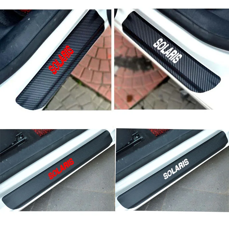 4PCS carbon fiber vinyl sticker Car Door Sill Scuff Plate For Hyundai solaris Auto Parts Accessories
4PCS carbon fiber vinyl sticker Car Door Sill Scuff Plate For Hyundai solaris Auto Parts Accessories