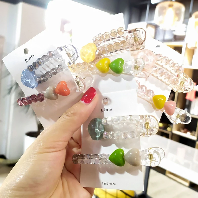 2Pcs/Lot Fashion Women Hair Accessories Crystal Hairpins Headwear Set Girls Dreamy Hair Clips Heart-shaped Geometric Barrettes
2Pcs/Lot Fashion Women Hair Accessories Crystal Hairpins Headwear Set Girls Dreamy Hair Clips Heart-shaped Geometric Barrettes