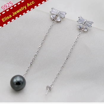 S925 Sterling Silver Drop Earrings Jewelry Findings Shinning Pearl Earrings Components 3Pairs/Lot
S925 Sterling Silver Drop Earrings Jewelry Findings Shinning Pearl Earrings Components 3Pairs/Lot