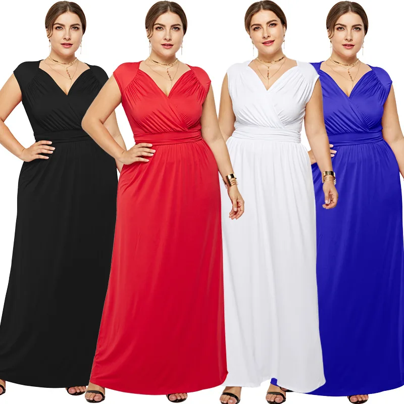 Plus Size Dress Fashion Solid Color Women Slim Sexy Women M-3XL Sizes Dress Large Size Maxi Dresses Is Long Ropa Mujer
Plus Size Dress Fashion Solid Color Women Slim Sexy Women M-3XL Sizes Dress Large Size Maxi Dresses Is Long Ropa Mujer