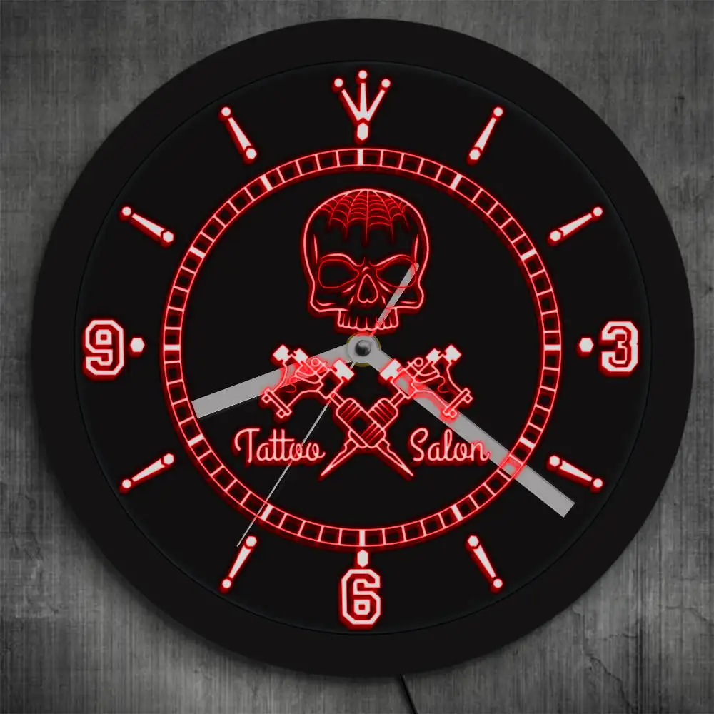 Vintage Tattoo Salon Design Color Changing Wall Light Tattoo Artwork Electric Tattoo Machine Tattoo Studio Luminous Wall Clock
Vintage Tattoo Salon Design Color Changing Wall Light Tattoo Artwork Electric Tattoo Machine Tattoo Studio Luminous Wall Clock