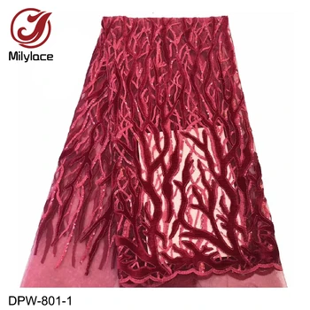 African Lace Fabric Velvet Embroidery Tulle Lace Fabric with Sequins French Nigerian Net Lace DPW-801
African Lace Fabric Velvet Embroidery Tulle Lace Fabric with Sequins French Nigerian Net Lace DPW-801