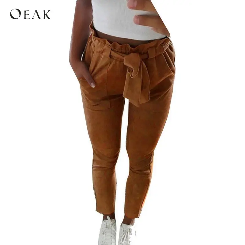 OEAK 2018 New Fashion Women Casual Long Pants Drawstring Vintage Pencil Pants Trousers Female High Waist Streetwear Capris Pants
OEAK 2018 New Fashion Women Casual Long Pants Drawstring Vintage Pencil Pants Trousers Female High Waist Streetwear Capris Pants