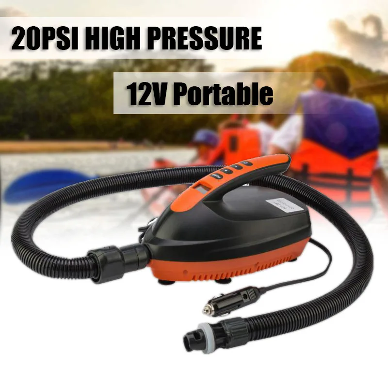 12V 20PS Portable Car Inflatable Pump High Pressure Portable Digital Electric Air Pump SUP Kayak Paddle Board With 6 Nozzles
12V 20PS Portable Car Inflatable Pump High Pressure Portable Digital Electric Air Pump SUP Kayak Paddle Board With 6 Nozzles
