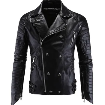 Leather Skull Jacket Fashion Punk Skeleton Zipper Slim Fit 2020 PU Leather Jacket Men Motorcycle Male Coats Plus Size 4XL 5XL
Leather Skull Jacket Fashion Punk Skeleton Zipper Slim Fit 2020 PU Leather Jacket Men Motorcycle Male Coats Plus Size 4XL 5XL