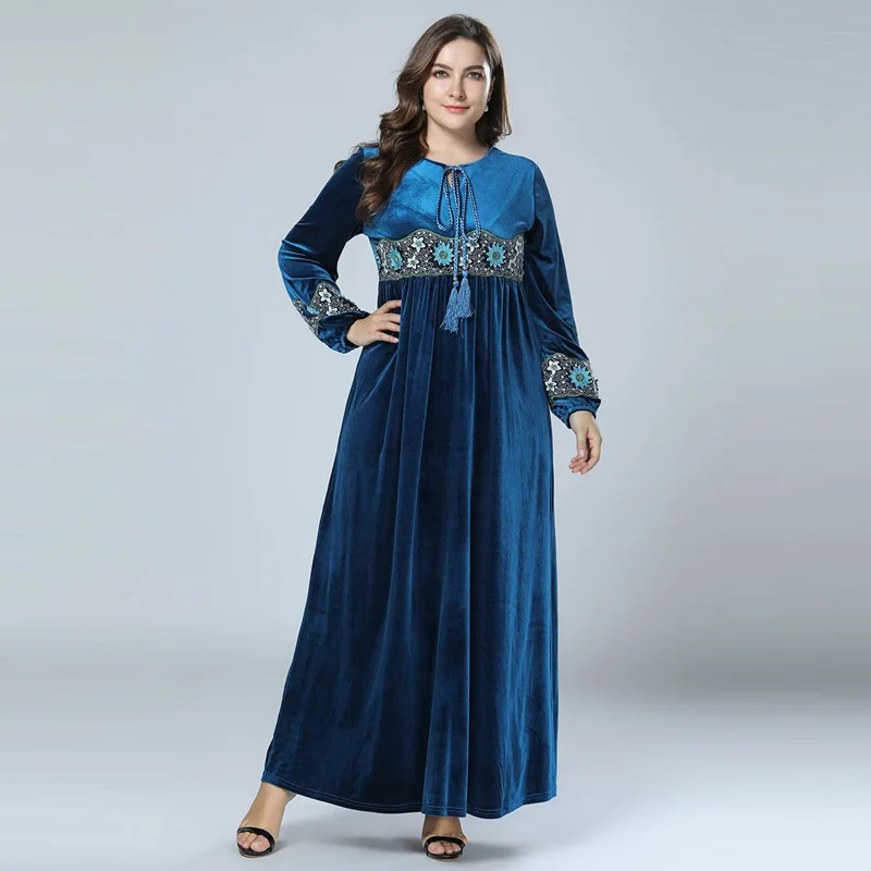 Winter Velvet Abaya Muslim Velvet Dress Embroidery Arabic Abayas Dubai Islamic Patchwork Warm Dresses Vestidos Plus Size 4XL
Winter Velvet Abaya Muslim Velvet Dress Embroidery Arabic Abayas Dubai Islamic Patchwork Warm Dresses Vestidos Plus Size 4XL
