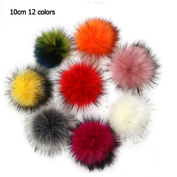 3Pcs/Lot 10cm Diameter Pompom Raccoon Fur pompoms Ball Decration For Apparel with Rubber Band/Snap Button/Pin at the Bottom
3Pcs/Lot 10cm Diameter Pompom Raccoon Fur pompoms Ball Decration For Apparel with Rubber Band/Snap Button/Pin at the Bottom