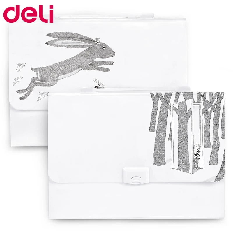 Deli 72461 A4 папка для файлов портативный расширяющийся кошелек сумка документов