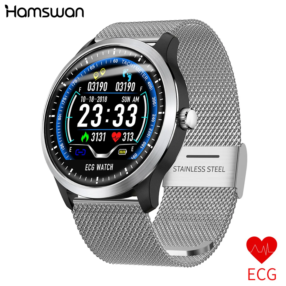 Hamswan N58 Smart Watch ECG+PPG Men IP67 Waterproof Sport Watch Blood Pressure Heart Rate Monitor Support Counting Smartwatch
Hamswan N58 Smart Watch ECG+PPG Men IP67 Waterproof Sport Watch Blood Pressure Heart Rate Monitor Support Counting Smartwatch