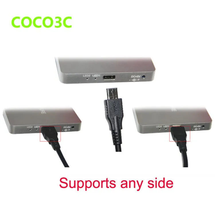 USB 3.1 Type-C to 2 mSATA SSD enclosure USB-C to mini SATA SSD RAID 1 0 adapter 3