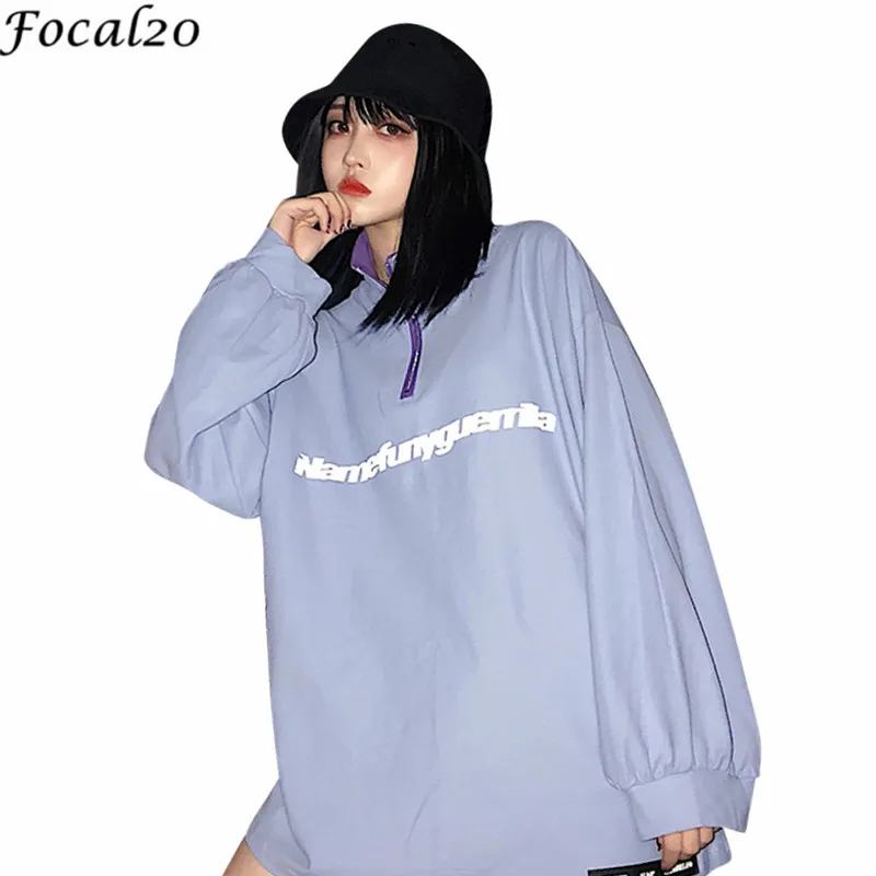 Focal20 Streetwear Letter Zipper Women Sweatshirt Pullover Long Sleeve Turtleneck Female Sweatshirt Loose Women Tracksuit
Focal20 Streetwear Letter Zipper Women Sweatshirt Pullover Long Sleeve Turtleneck Female Sweatshirt Loose Women Tracksuit