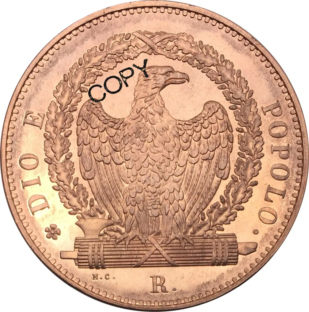 Italian States Repubblica Romana 3 Baiocchi 1849 R. N.C. Dio E Popolo Red Copper Copy Coin Commemorative COINS
Italian States Repubblica Romana 3 Baiocchi 1849 R. N.C. Dio E Popolo Red Copper Copy Coin Commemorative COINS