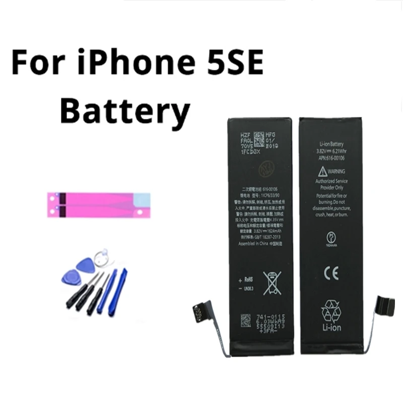 1624mAh Mobile Phone Battery For iphone SE 5se AAA level built-in lithium battery 5SE battery Free Removal tool +Sticker
1624mAh Mobile Phone Battery For iphone SE 5se AAA level built-in lithium battery 5SE battery Free Removal tool +Sticker