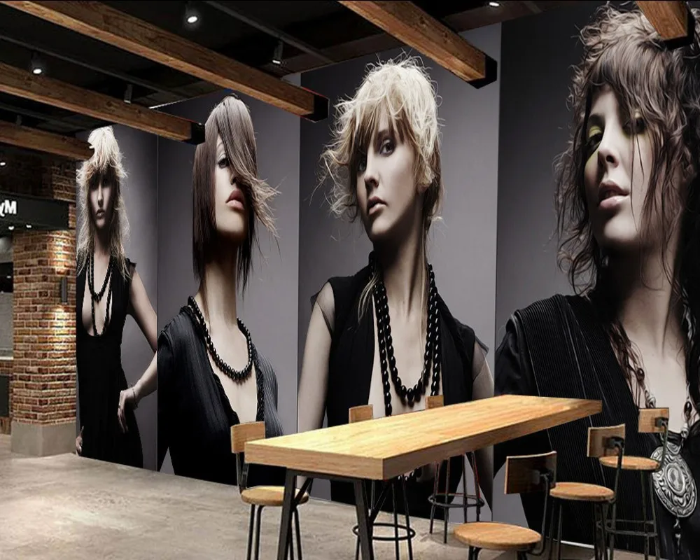 Фотообои для салона сексуальной красоты украшение парикмахерской фон стены