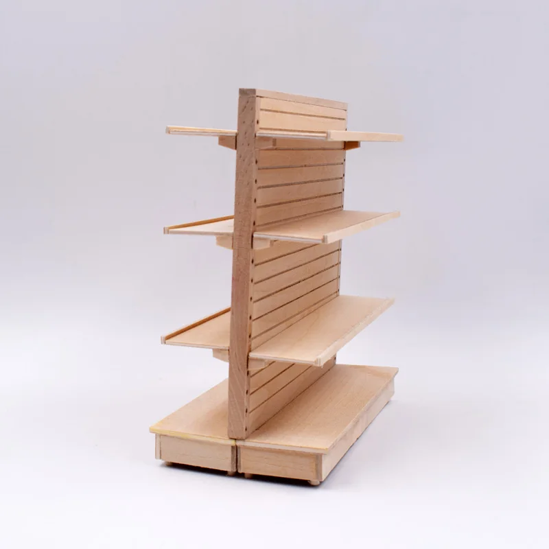 Generic 112 Wooden Shelves Dollhouse Supermarket Miniature Scale