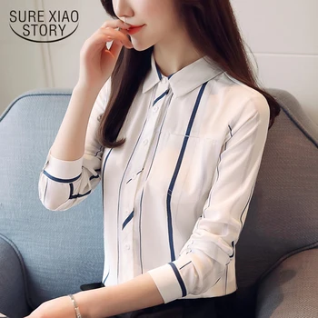 2018 new spring fashion women shirts office lady elegant striped long sleeved blouses chiffon women blouses casual tops D490 30
2018 new spring fashion women shirts office lady elegant striped long sleeved blouses chiffon women blouses casual tops D490 30