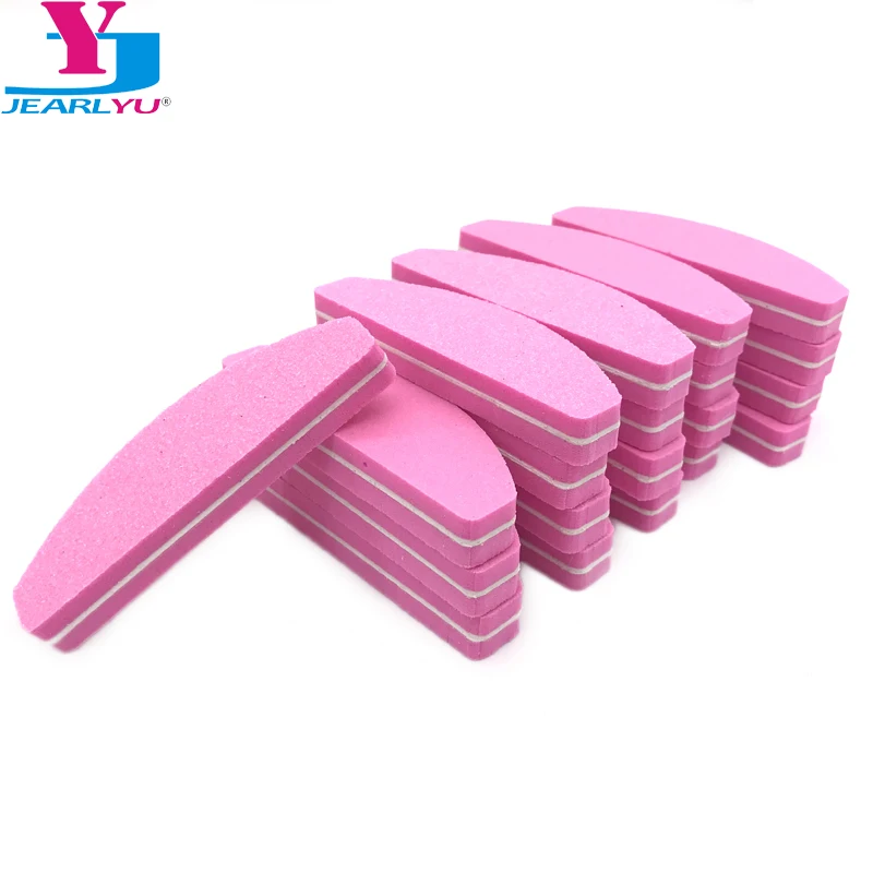 100 Pcs Nail File 100/180 Sponge Nail Files Moon Style Pink Sandpaper Buffer Block Polish Ongle Limas De Unha Professional Files
100 Pcs Nail File 100/180 Sponge Nail Files Moon Style Pink Sandpaper Buffer Block Polish Ongle Limas De Unha Professional Files