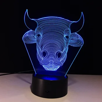 Bull Cow Led 3D Lamp 7 Colors Change With Remote Touch Table Night Light Home Decor Creative Desk light Xmas Gift
Bull Cow Led 3D Lamp 7 Colors Change With Remote Touch Table Night Light Home Decor Creative Desk light Xmas Gift