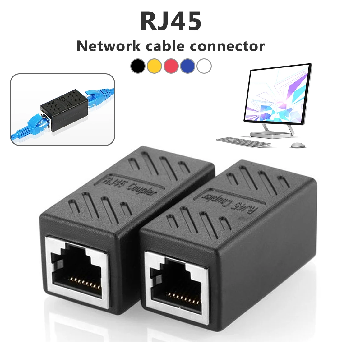 RJ45 Female To Female Network Ethernet LAN Connector Adapter Cable Extender in-Line Coupler multicolor Speed High Performence
RJ45 Female To Female Network Ethernet LAN Connector Adapter Cable Extender in-Line Coupler multicolor Speed High Performence