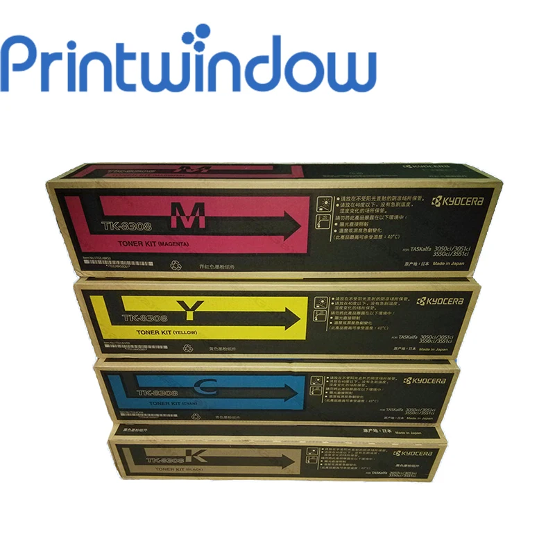 Printwindow 4X/Set CMYK New Original Toner Cartridge TK8308 for Kyocera 3050ci 3550ci 3551 3051
Printwindow 4X/Set CMYK New Original Toner Cartridge TK8308 for Kyocera 3050ci 3550ci 3551 3051