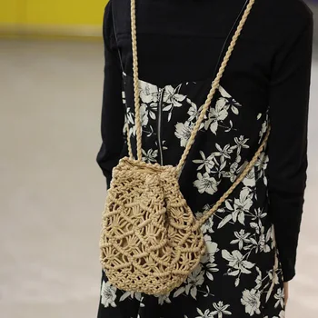 New women's bag casual hand-woven bucket bag retro mini drawstring mori cotton linen beach bag for women shulder bag
New women's bag casual hand-woven bucket bag retro mini drawstring mori cotton linen beach bag for women shulder bag
