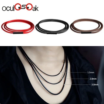 Black Necklace Cord Leather Cord Wax Rope Chain With Stainless Steel Clasp For Men Women DIY Necklace Making 1mm 1.5mm 2mm 3mm
Black Necklace Cord Leather Cord Wax Rope Chain With Stainless Steel Clasp For Men Women DIY Necklace Making 1mm 1.5mm 2mm 3mm