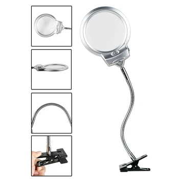 New! Clip Lighted Table Top Desk Magnifier Lamp LED Light Magnifying Glass With Clamp
New! Clip Lighted Table Top Desk Magnifier Lamp LED Light Magnifying Glass With Clamp